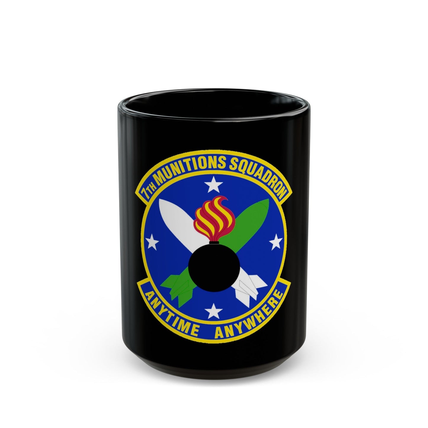 7 Munitions Squadron ACC (U.S. Air Force) Black Coffee Mug-15oz-The Sticker Space