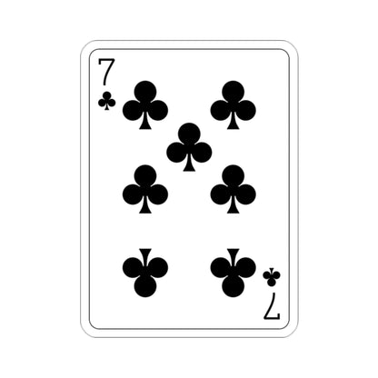 7 of Clubs Playing Card STICKER Vinyl Die-Cut Decal-2 Inch-The Sticker Space