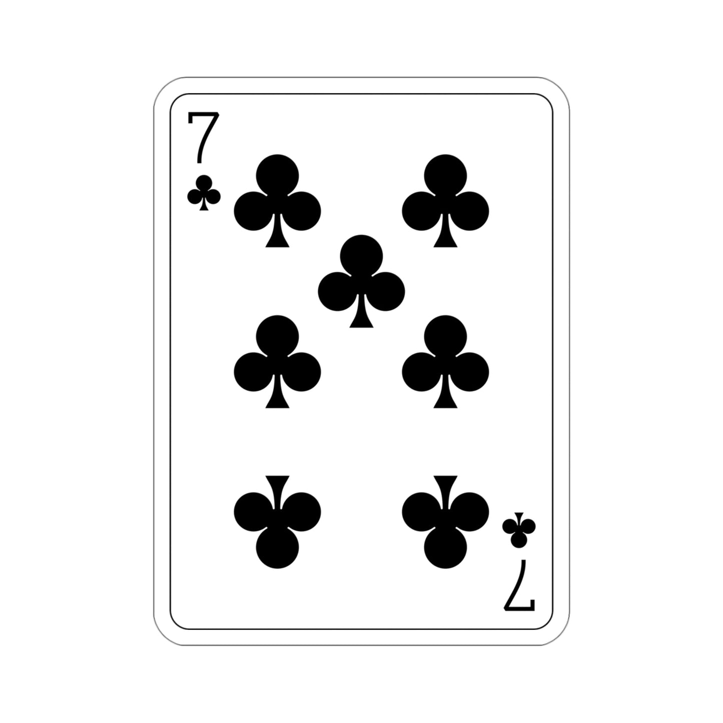 7 of Clubs Playing Card STICKER Vinyl Die-Cut Decal-4 Inch-The Sticker Space