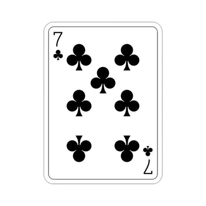 7 of Clubs Playing Card STICKER Vinyl Die-Cut Decal 4 Inch - The Sticker Space