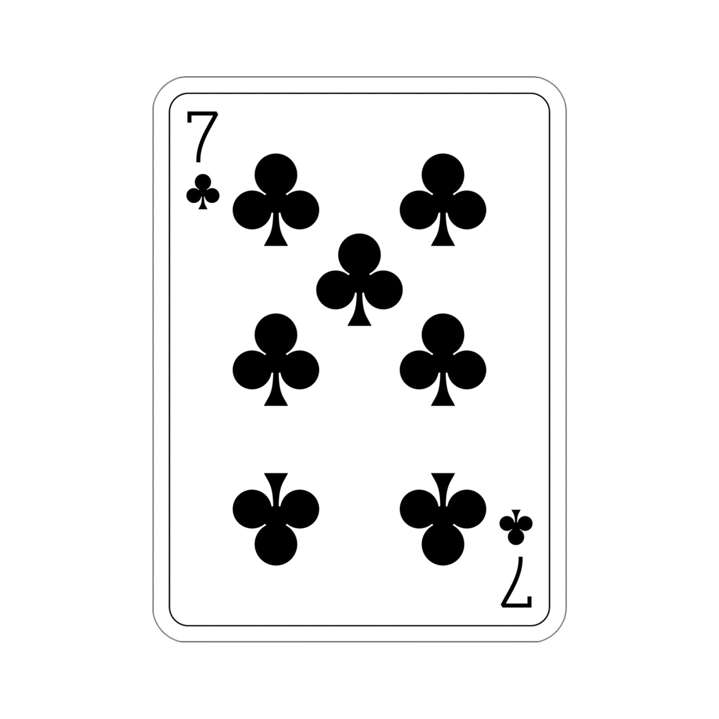 7 of Clubs Playing Card STICKER Vinyl Die-Cut Decal-5 Inch-The Sticker Space