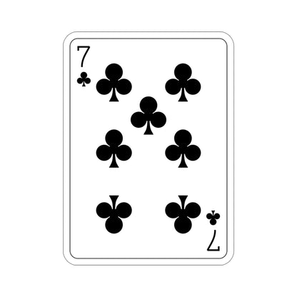 7 of Clubs Playing Card STICKER Vinyl Die-Cut Decal-5 Inch-The Sticker Space