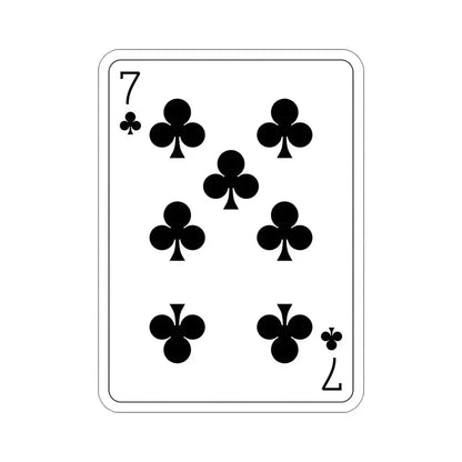 7 of Clubs Playing Card STICKER Vinyl Die-Cut Decal 5 Inch - The Sticker Space