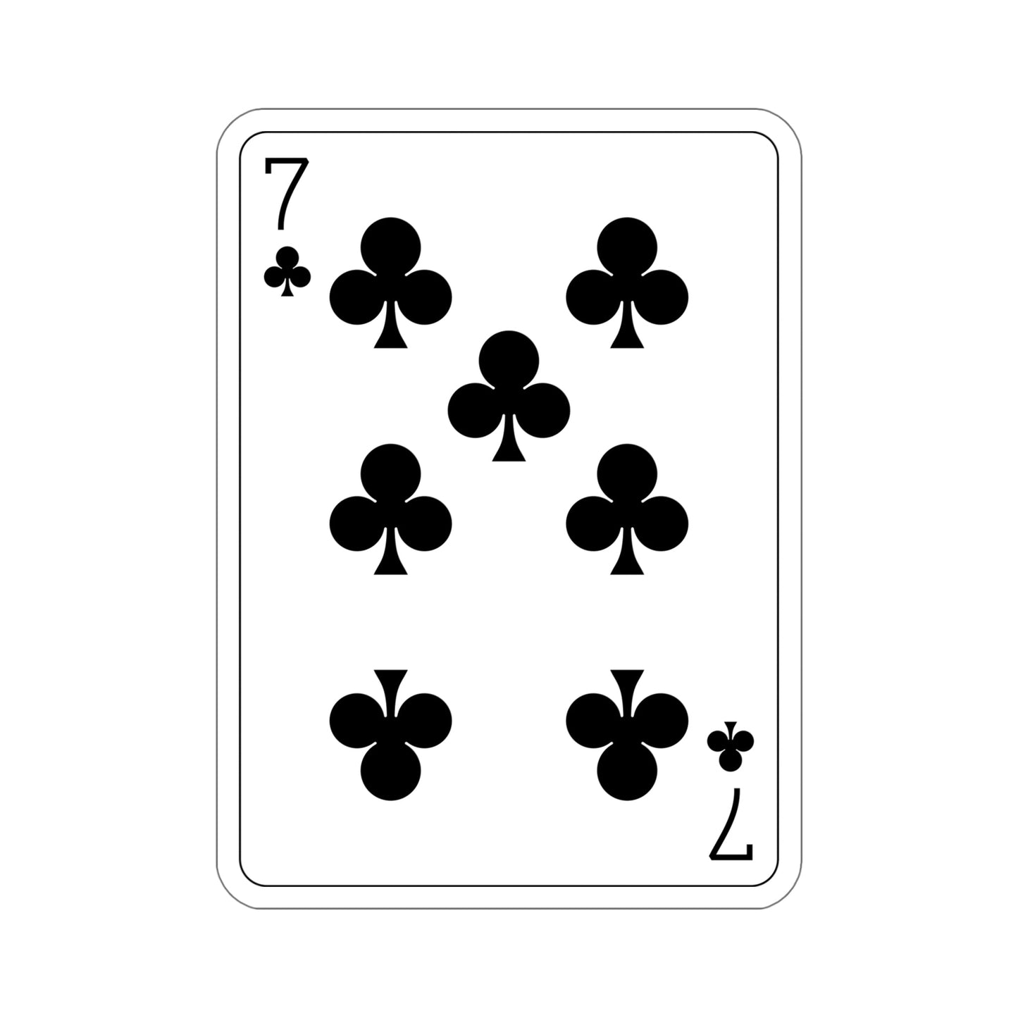 7 of Clubs Playing Card STICKER Vinyl Die-Cut Decal-6 Inch-The Sticker Space