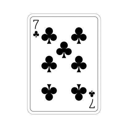 7 of Clubs Playing Card STICKER Vinyl Die-Cut Decal-6 Inch-The Sticker Space