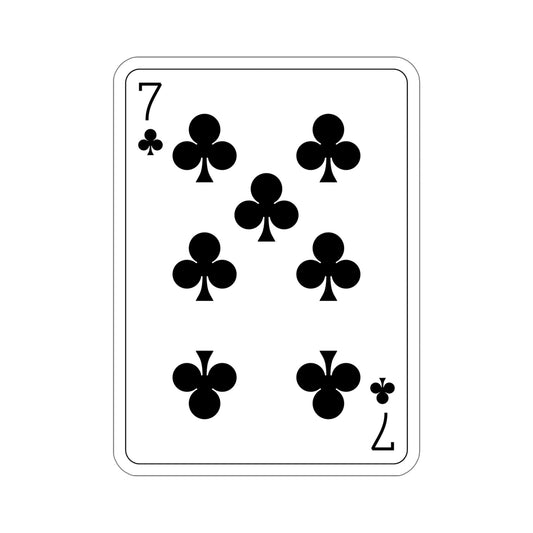 7 of Clubs Playing Card STICKER Vinyl Die-Cut Decal-6 Inch-The Sticker Space