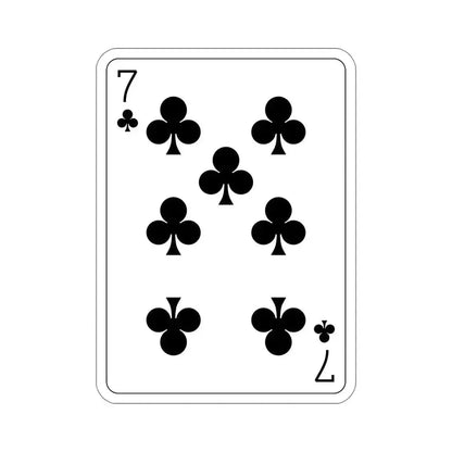 7 of Clubs Playing Card STICKER Vinyl Die-Cut Decal 6 Inch - The Sticker Space