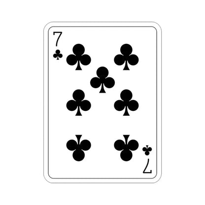 7 of Clubs Playing Card STICKER Vinyl Die-Cut Decal - The Sticker Space