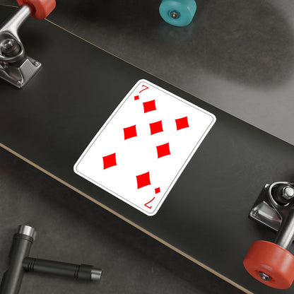 7 of Diamonds Playing Card STICKER Vinyl Die-Cut Decal-The Sticker Space