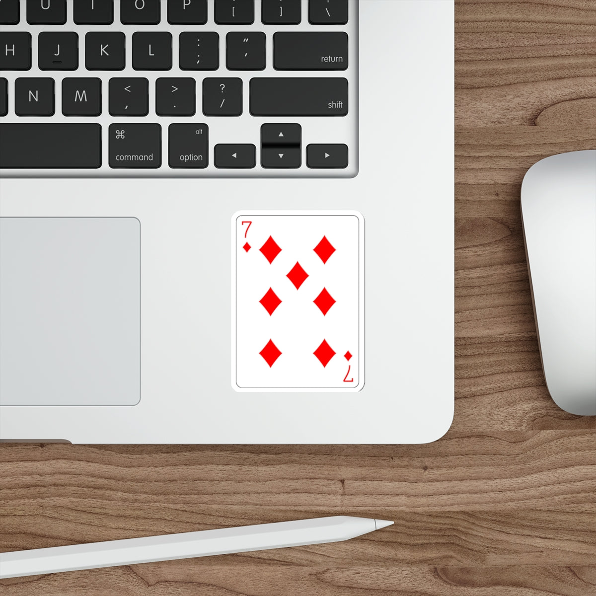 7 of Diamonds Playing Card STICKER Vinyl Die-Cut Decal-The Sticker Space