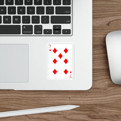 7 of Diamonds Playing Card STICKER Vinyl Die-Cut Decal-The Sticker Space