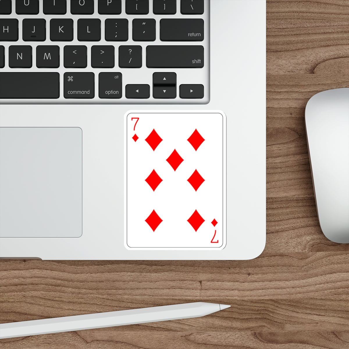 7 of Diamonds Playing Card STICKER Vinyl Die-Cut Decal-The Sticker Space