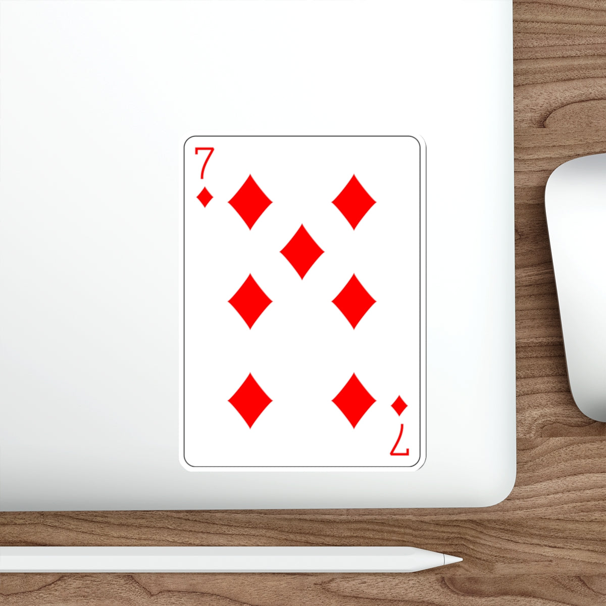 7 of Diamonds Playing Card STICKER Vinyl Die-Cut Decal-The Sticker Space