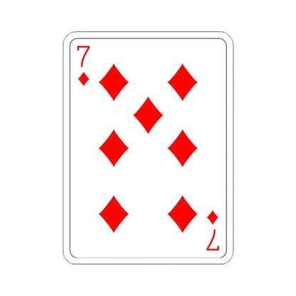 7 of Diamonds Playing Card STICKER Vinyl Die-Cut Decal 2 Inch - The Sticker Space