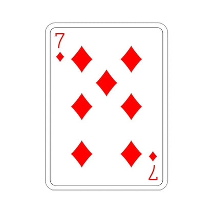7 of Diamonds Playing Card STICKER Vinyl Die-Cut Decal 4 Inch - The Sticker Space