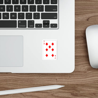 7 of Diamonds Playing Card STICKER Vinyl Die-Cut Decal-The Sticker Space