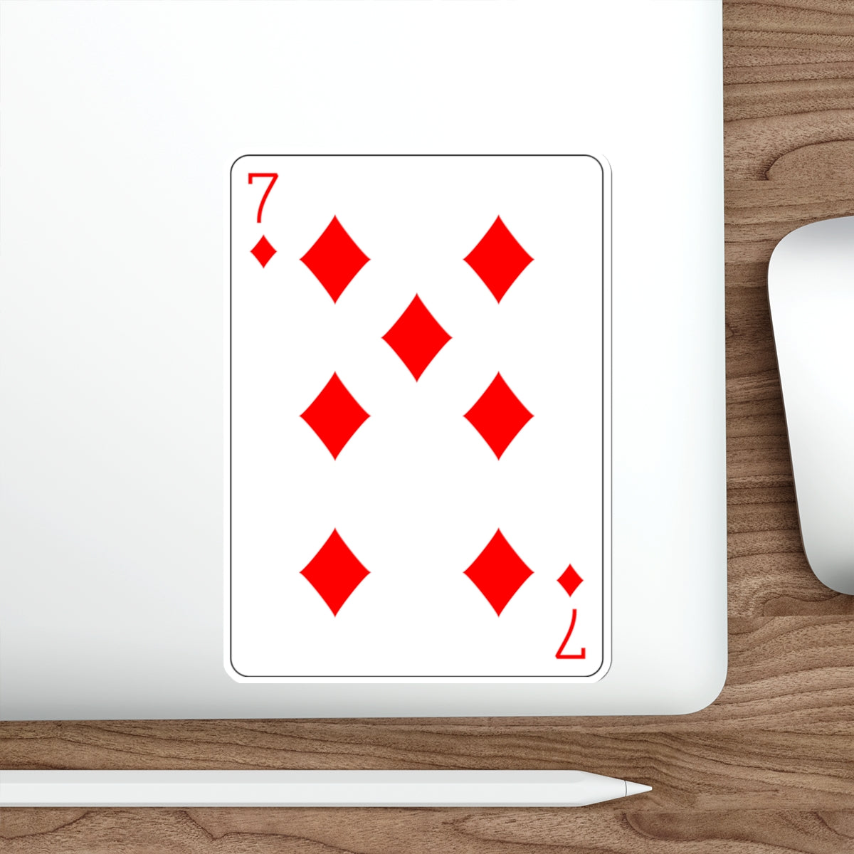 7 of Diamonds Playing Card STICKER Vinyl Die-Cut Decal-The Sticker Space