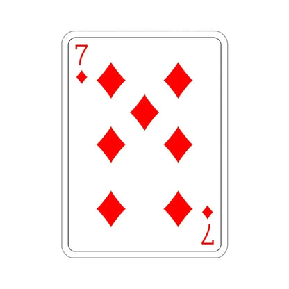 7 of Diamonds Playing Card STICKER Vinyl Die-Cut Decal - The Sticker Space
