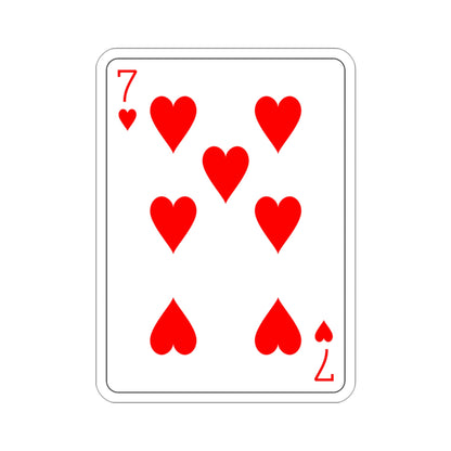 7 of Hearts Playing Card STICKER Vinyl Die-Cut Decal-3 Inch-The Sticker Space