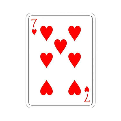 7 of Hearts Playing Card STICKER Vinyl Die-Cut Decal 3 Inch - The Sticker Space