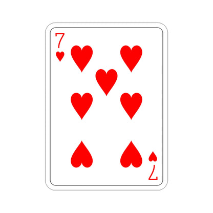 7 of Hearts Playing Card STICKER Vinyl Die-Cut Decal-4 Inch-The Sticker Space