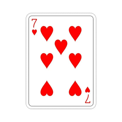 7 of Hearts Playing Card STICKER Vinyl Die-Cut Decal 4 Inch - The Sticker Space
