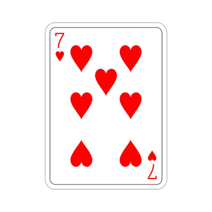 7 of Hearts Playing Card STICKER Vinyl Die-Cut Decal-5 Inch-The Sticker Space