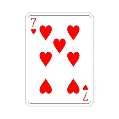 7 of Hearts Playing Card STICKER Vinyl Die-Cut Decal 5 Inch - The Sticker Space