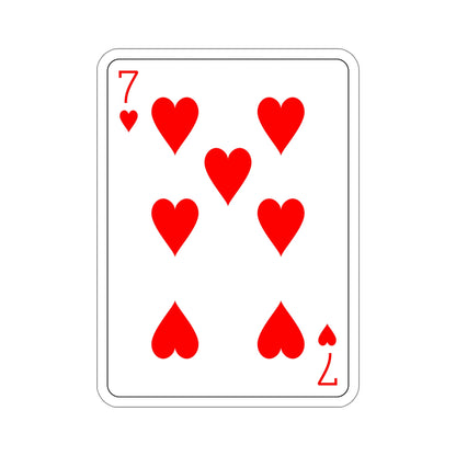 7 of Hearts Playing Card STICKER Vinyl Die-Cut Decal-6 Inch-The Sticker Space