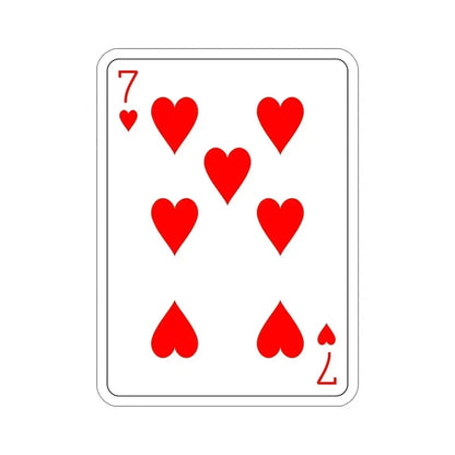 7 of Hearts Playing Card STICKER Vinyl Die-Cut Decal 6 Inch - The Sticker Space