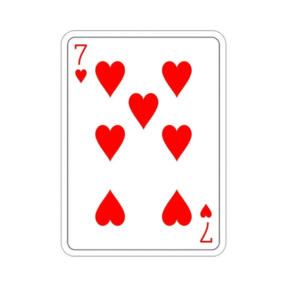 7 of Hearts Playing Card STICKER Vinyl Die-Cut Decal - The Sticker Space