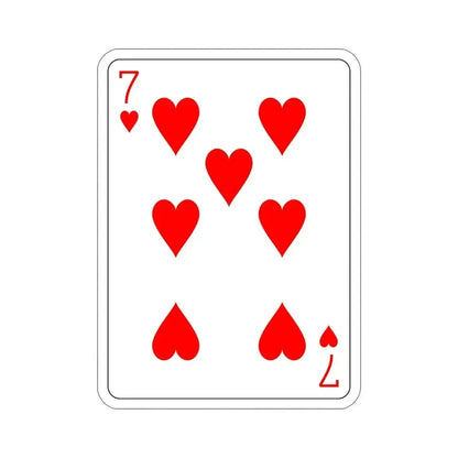7 of Hearts Playing Card STICKER Vinyl Die-Cut Decal - The Sticker Space