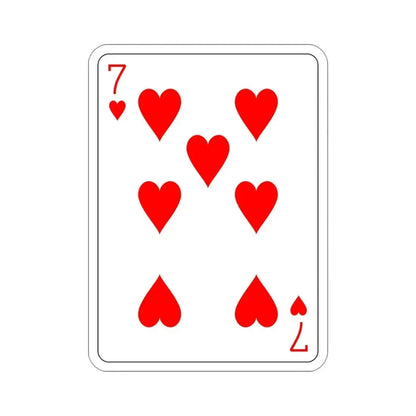 7 of Hearts Playing Card STICKER Vinyl Die-Cut Decal - The Sticker Space