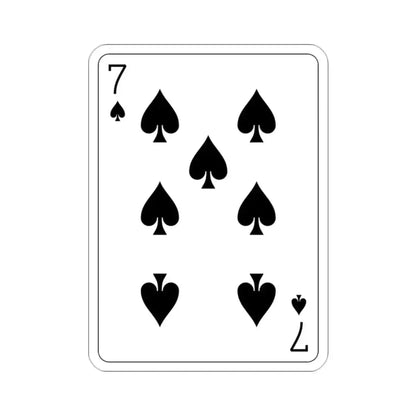 7 of Spades Playing Card STICKER Vinyl Die-Cut Decal 2 Inch - The Sticker Space