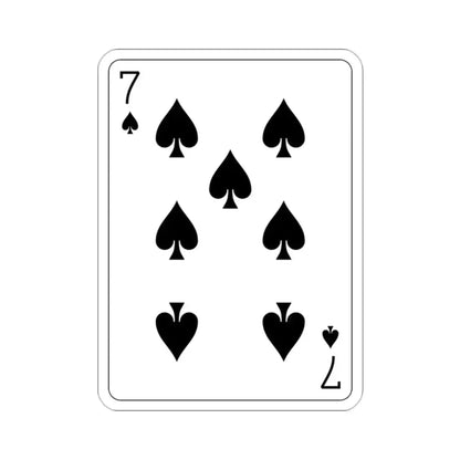 7 of Spades Playing Card STICKER Vinyl Die-Cut Decal 2 Inch - The Sticker Space