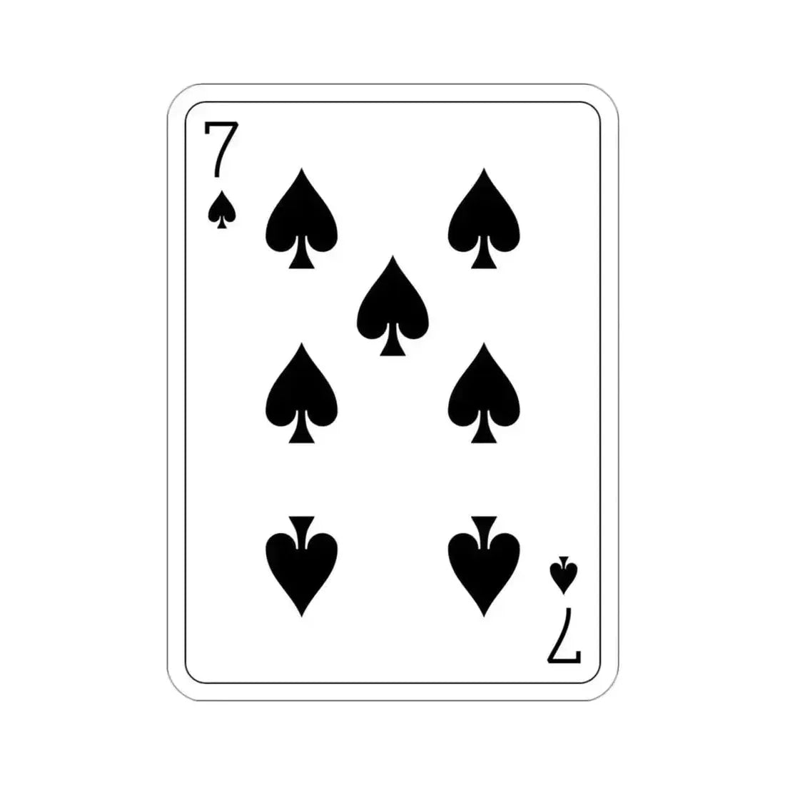 7 of Spades Playing Card STICKER Vinyl Die-Cut Decal 3 Inch - The Sticker Space