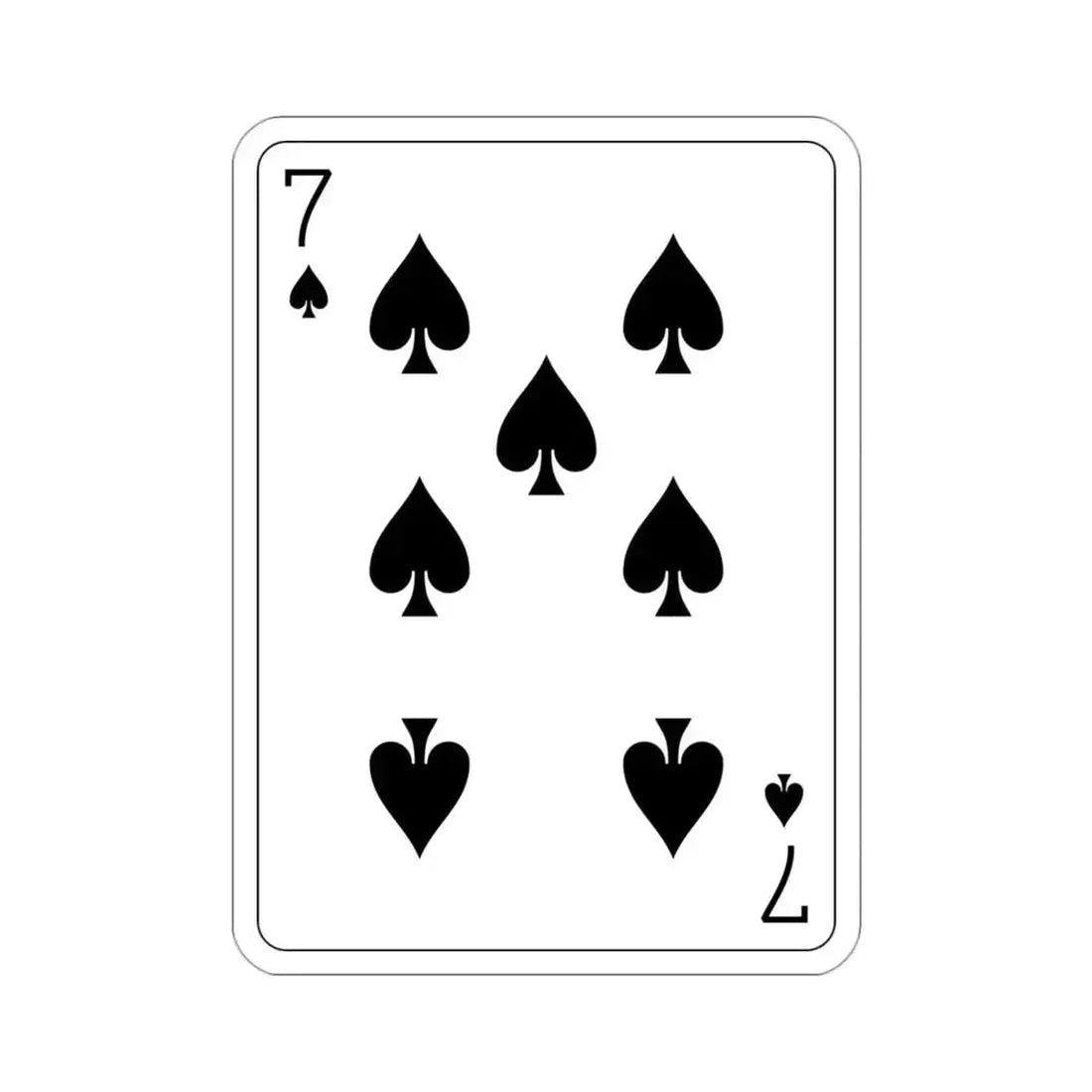 7 of Spades Playing Card STICKER Vinyl Die-Cut Decal 3 Inch - The Sticker Space