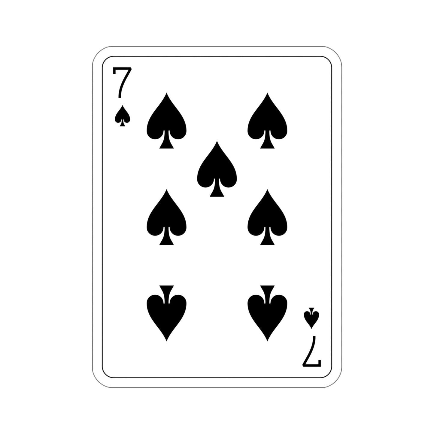 7 of Spades Playing Card STICKER Vinyl Die-Cut Decal-5 Inch-The Sticker Space