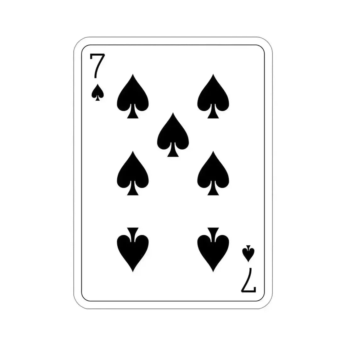7 of Spades Playing Card STICKER Vinyl Die-Cut Decal 5 Inch - The Sticker Space