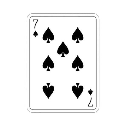 7 of Spades Playing Card STICKER Vinyl Die-Cut Decal 5 Inch - The Sticker Space