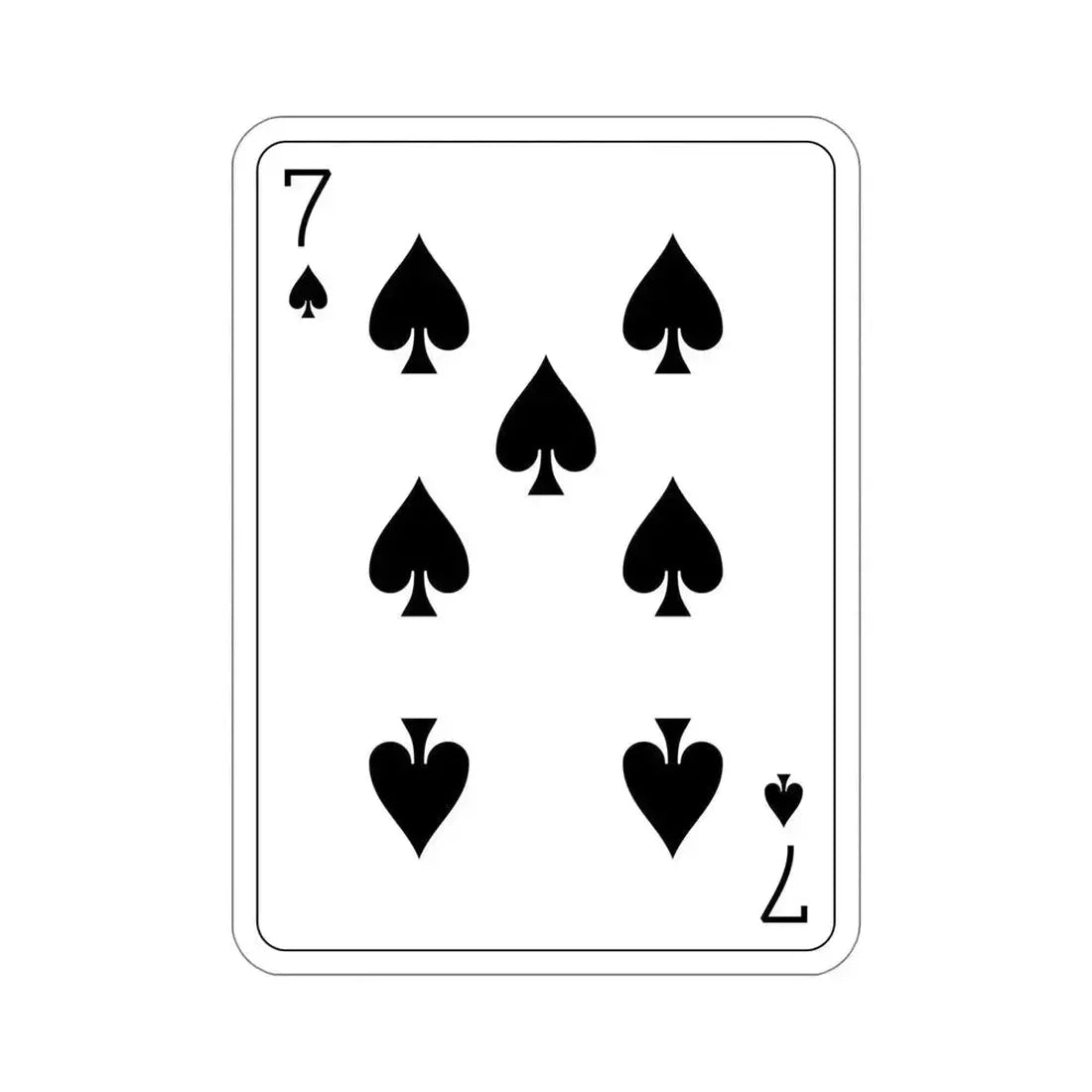 7 of Spades Playing Card STICKER Vinyl Die-Cut Decal 5 Inch - The Sticker Space
