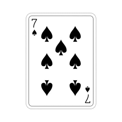 7 of Spades Playing Card STICKER Vinyl Die-Cut Decal 5 Inch - The Sticker Space