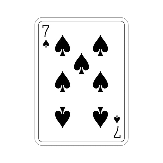 7 of Spades Playing Card STICKER Vinyl Die-Cut Decal-6 Inch-The Sticker Space