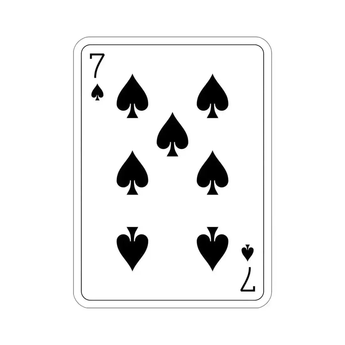 7 of Spades Playing Card STICKER Vinyl Die-Cut Decal 6 Inch - The Sticker Space