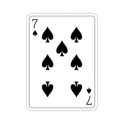 7 of Spades Playing Card STICKER Vinyl Die-Cut Decal 6 Inch - The Sticker Space