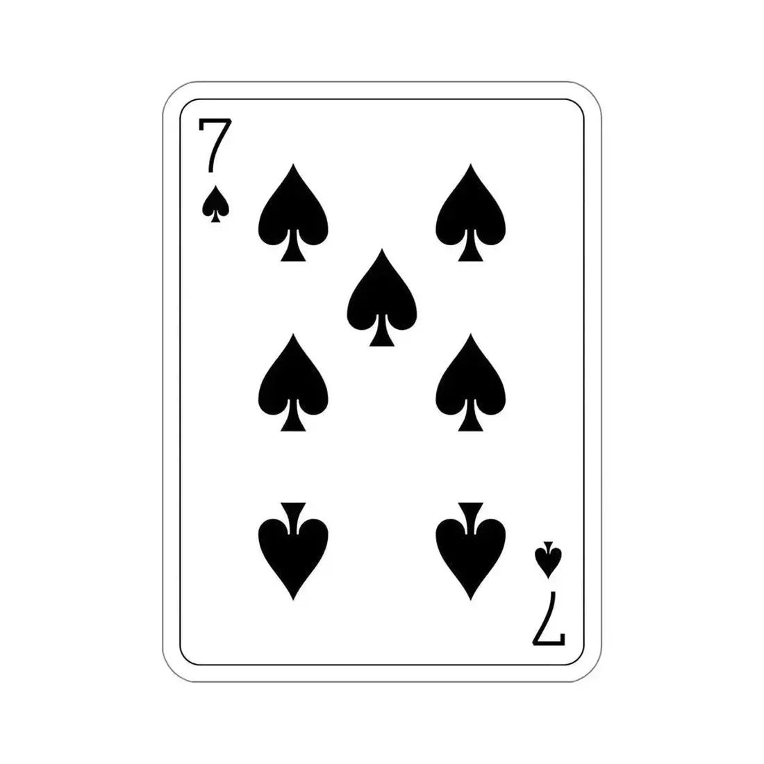 7 of Spades Playing Card STICKER Vinyl Die-Cut Decal 6 Inch - The Sticker Space