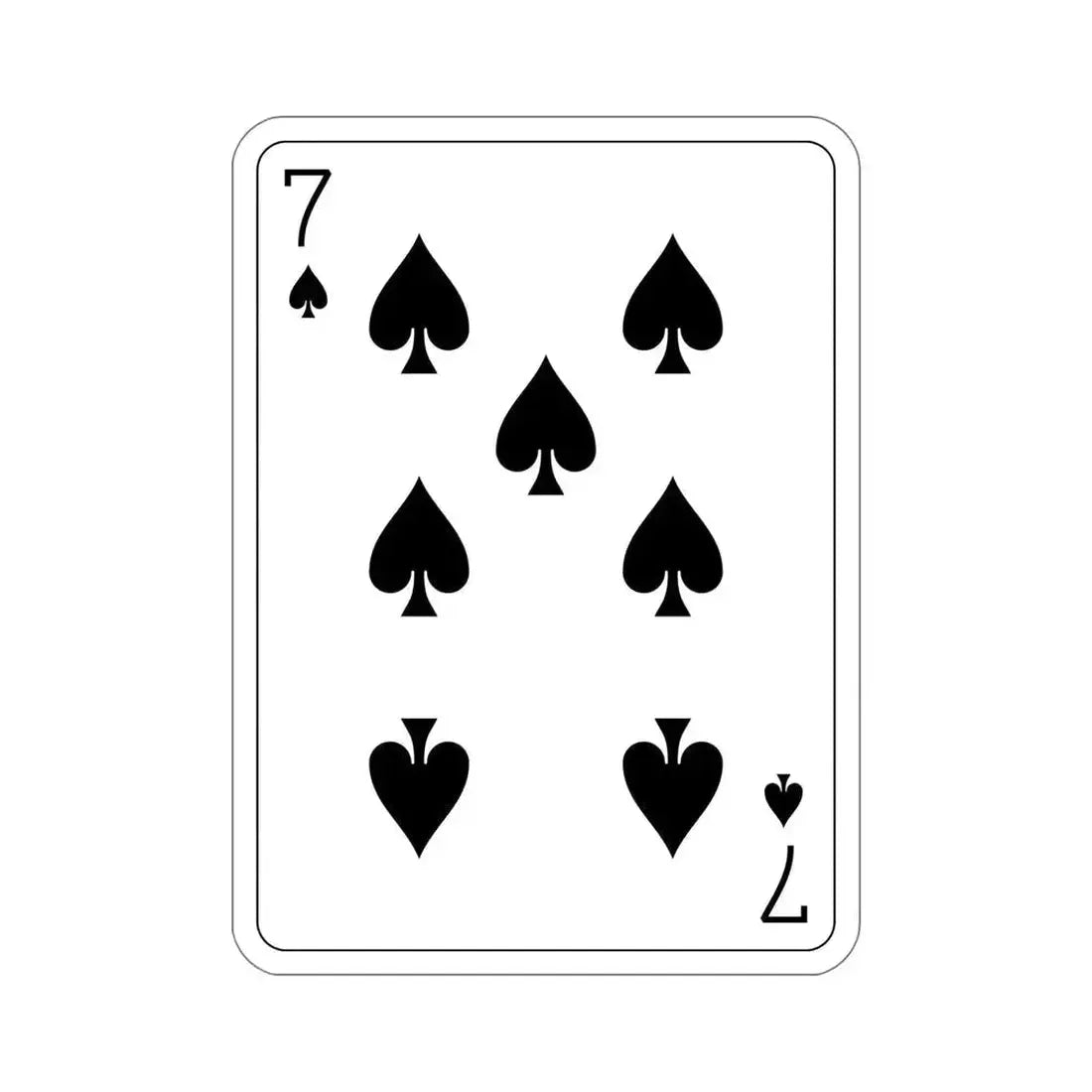 7 of Spades Playing Card STICKER Vinyl Die-Cut Decal - The Sticker Space