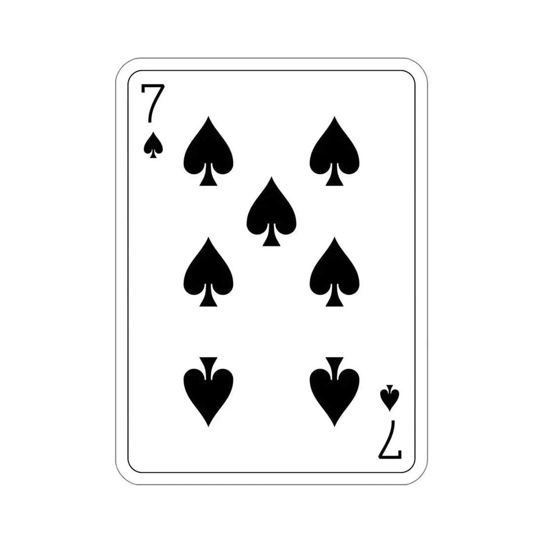 7 of Spades Playing Card STICKER Vinyl Die-Cut Decal - The Sticker Space