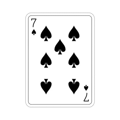 7 of Spades Playing Card STICKER Vinyl Die-Cut Decal - The Sticker Space