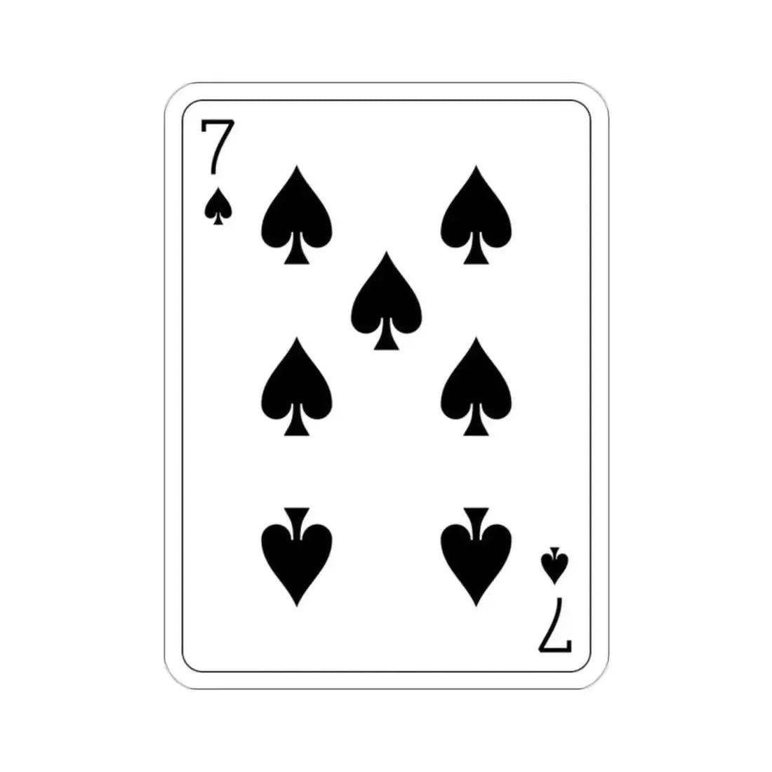 7 of Spades Playing Card STICKER Vinyl Die-Cut Decal - The Sticker Space